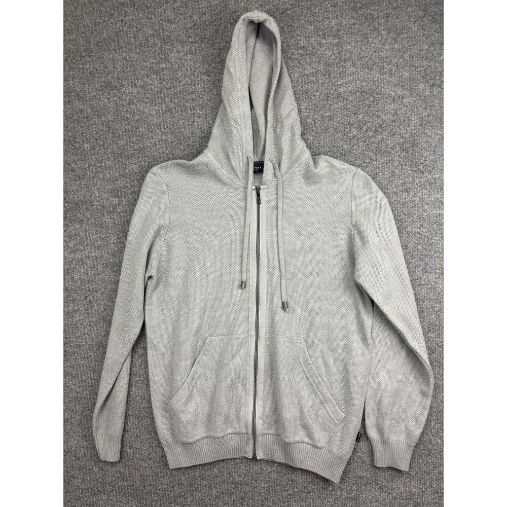 Sand Copenhagen‎ Sweater Mens Large Gray Knit Full Zip Hooded Jacket Casual
